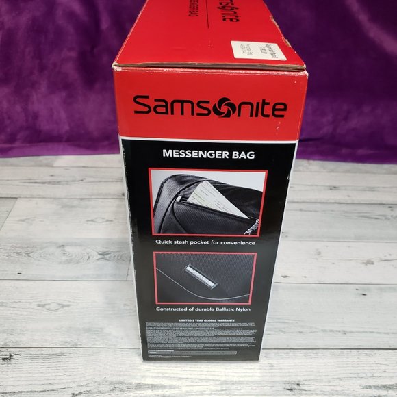 NWT Samsonite Perfect Fit Laptop Computer Messenger Travel Bag Black - Picture 12 of 16